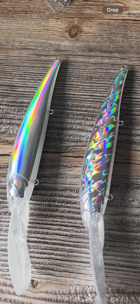 New Holographic, unpainted Bandit KO 2.0 blanks, 50-Pack (Blanks only, no hardware)