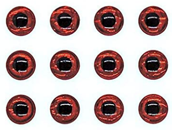 1/5 Inch (5mm) Stick-on Eyes - Red  (12-Pack)