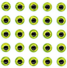 1/4 Inch Stick-on Eyes - Chartreuse (25-Pack)