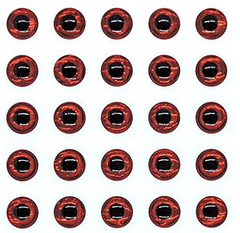 1/4 Inch (6mm) Stick-on Eyes - Red (12-Pack)