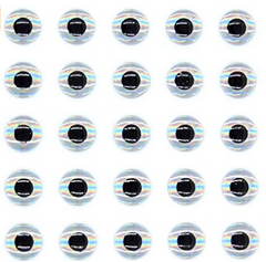 1/4 Inch Stick-on Eyes - Silver (25-Pack)