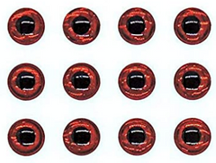 1/5 Inch (5mm) Stick-on Eyes - Red  (12-Pack)