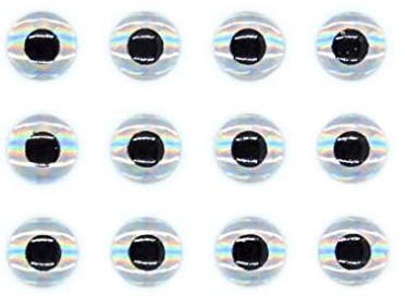 1/4 Inch Stick-on Eyes - Silver  (12-Pack)